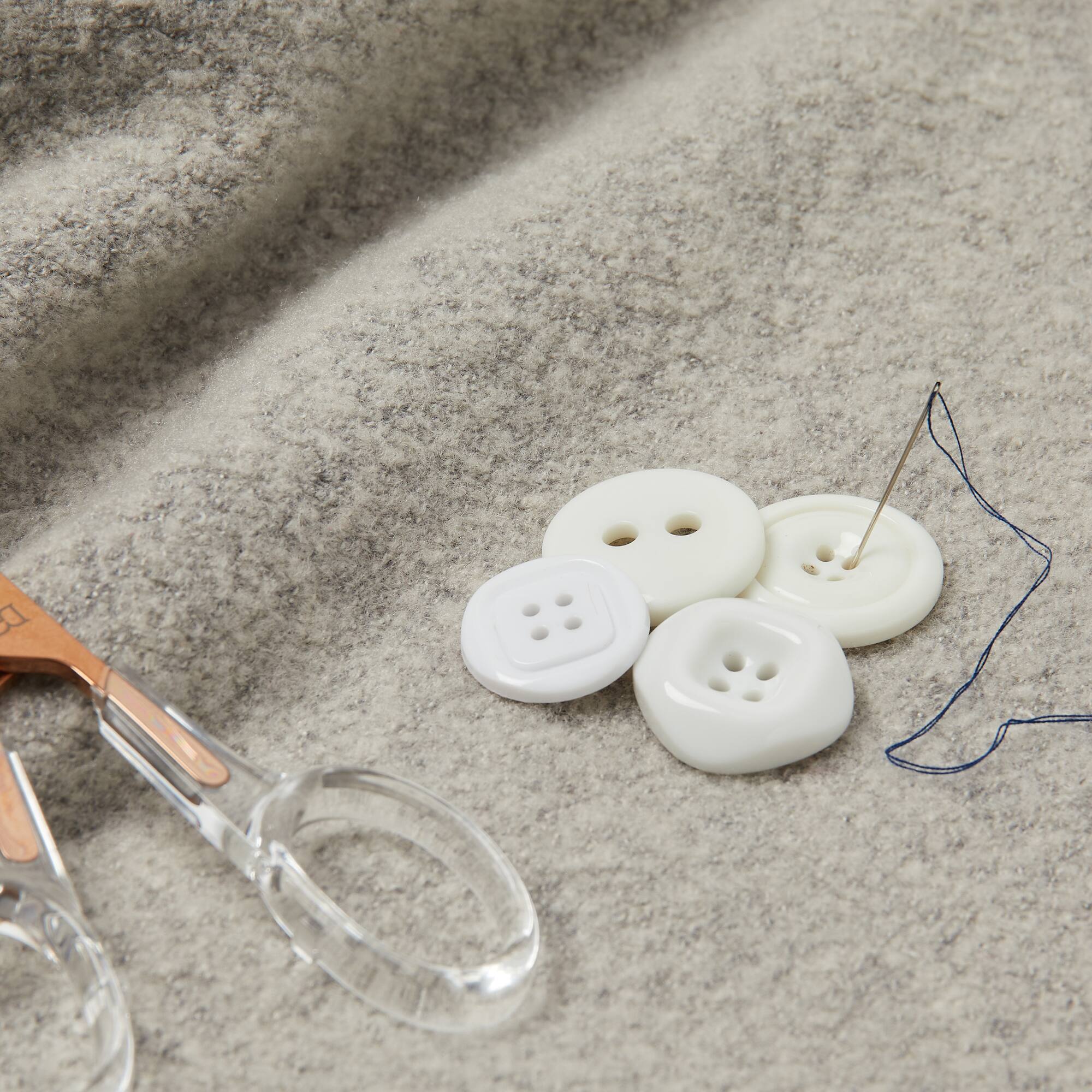 White Buttons Value Pack By Loops & Threads®
